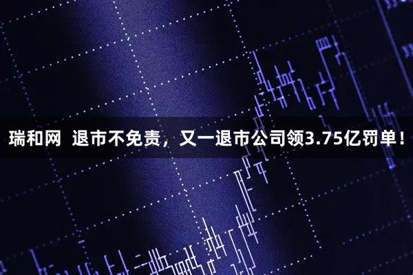 瑞和网  退市不免责，又一退市公司领3.75亿罚单！