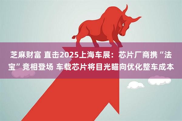 芝麻财富 直击2025上海车展：芯片厂商携“法宝”竞相登场 车载芯片将目光瞄向优化整车成本